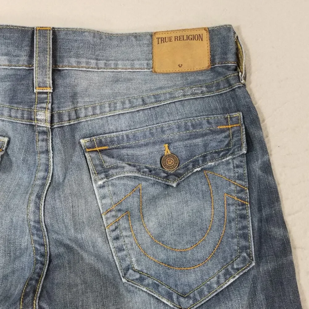 True Religion jeans men's 36x32 Geno‎ relaxed Slim flap pocket blue denim pants